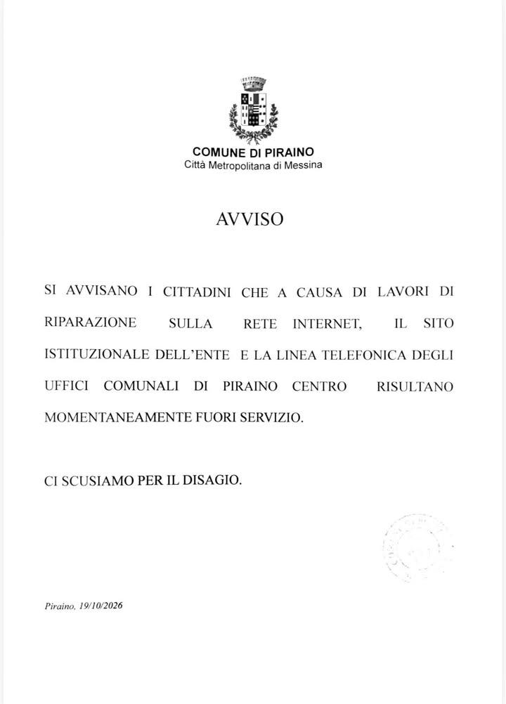 ⚠️Disservizio temporaneo❗️