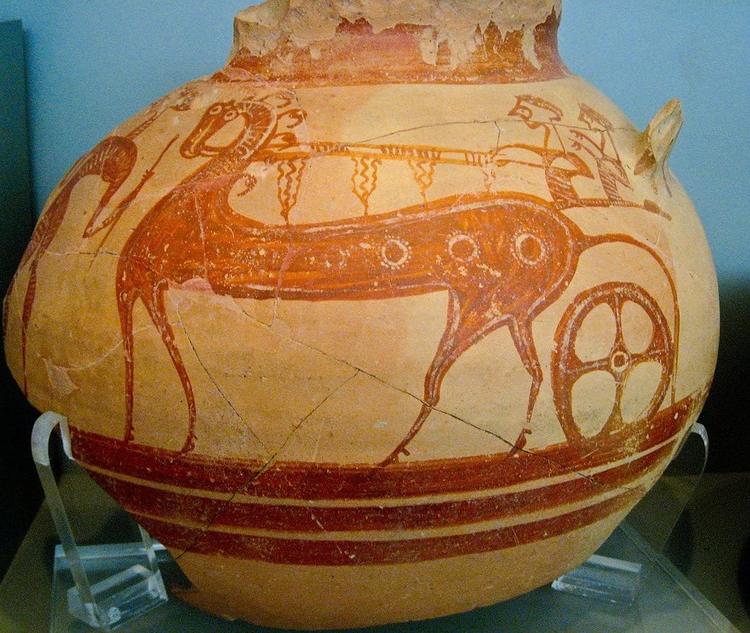 chariot on pottery