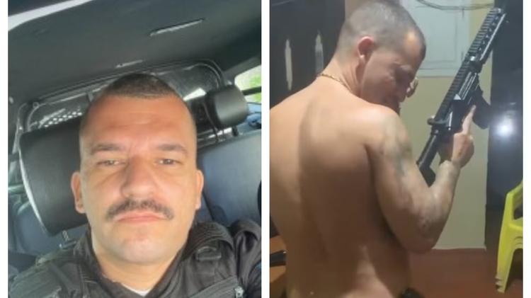 Imagens mostram PM ao lado de traficante do CV, dançando funk com armas e gritando nome de facção