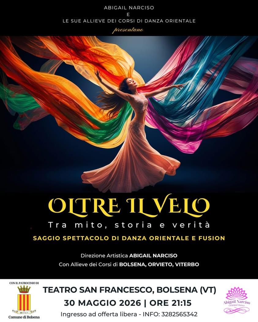 💃✨ OLTRE IL VELO - Tra mito, storia e verità ✨💃 Il 30 maggio 2026 presso il Testro San Francesco di Bolsena (VT) alle...