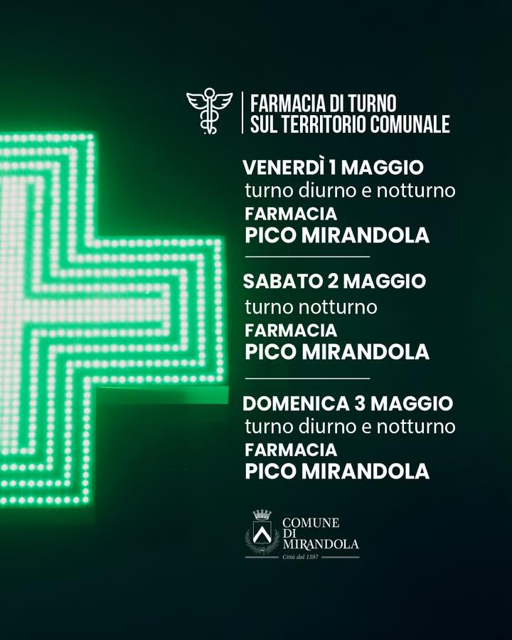 𝗙𝗔𝗥𝗠𝗔𝗖𝗜𝗘 𝗗𝗜 𝗧𝗨𝗥𝗡𝗢 - Di seguito le farmacie aperte - a 𝗠𝗶𝗿𝗮𝗻𝗱𝗼𝗹𝗮 e sul territorio - a cui rivolgersi in caso di necessità nel fin...