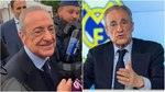 Florentino Pérez, aclamado a su llegada al Puskas Arena