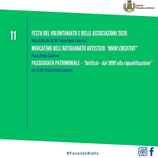🗓️ Gli eventi di questa seconda settimana di Ottobre a📍Piazzola sul Brenta! #festadelvolontariato2026 #associazioni #B...