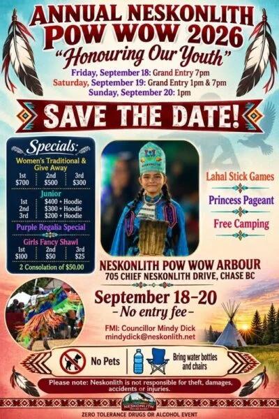 Annual Neskonlith Pow Wow 2026
