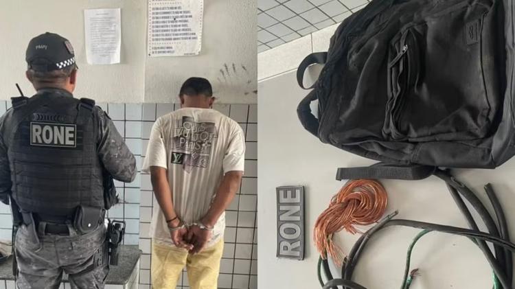 Alunos têm aulas suspensas em escola pública após furto de fios de energia em Teresina; suspeito foi preso