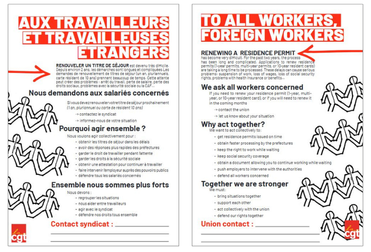 visuel tract travailleurs étrangers