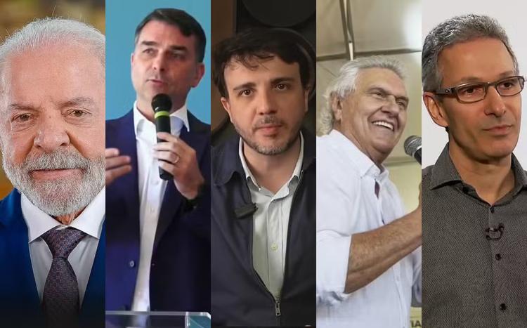 Jingles para presidente de 2026 têm funk de Lula, sertanejo de Flávio, rocknejo de Renan e pop de Caiado