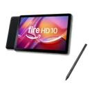 Like-New Amazon Fire HD 10 Tablet and Stylus Pen Creativity Bundle on white background