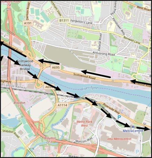 Part 4 of the Newcastle Run River Tyne Half Marathon West (22km) onto Hadrian's Cycleway 72