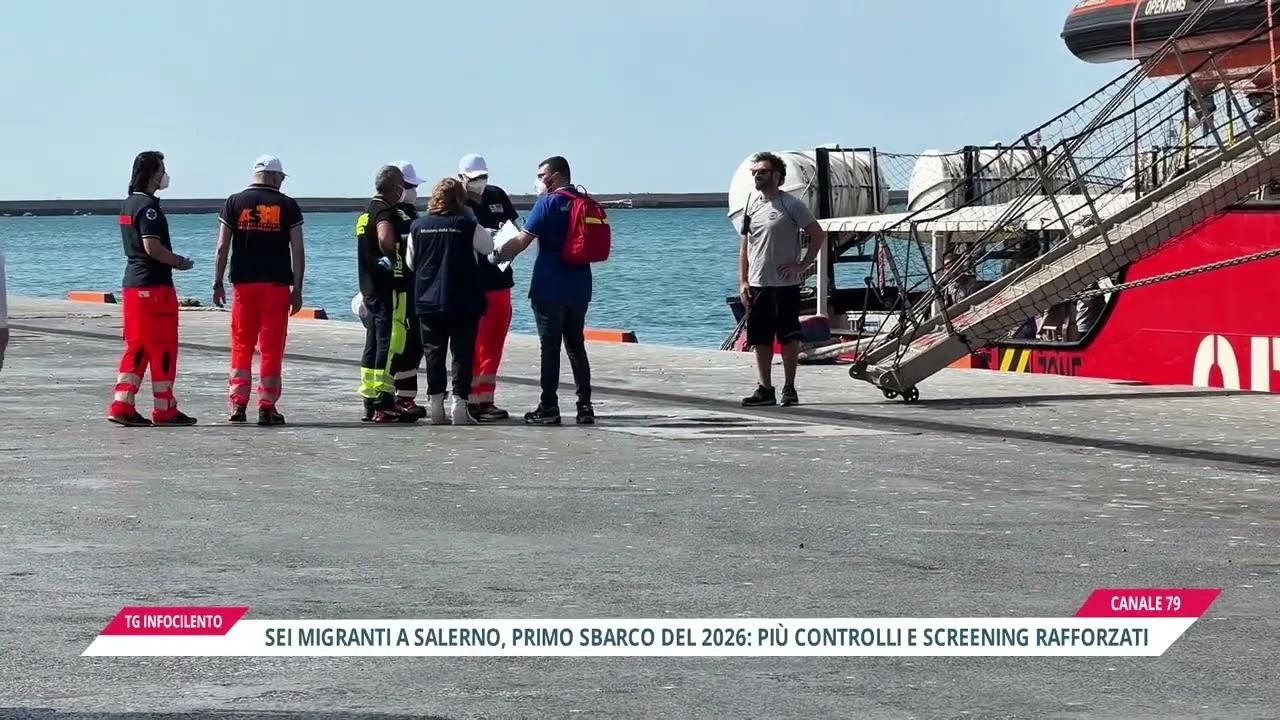 Sei migranti a Salerno, primo sbarco del 2026: più controlli e screening rafforzati