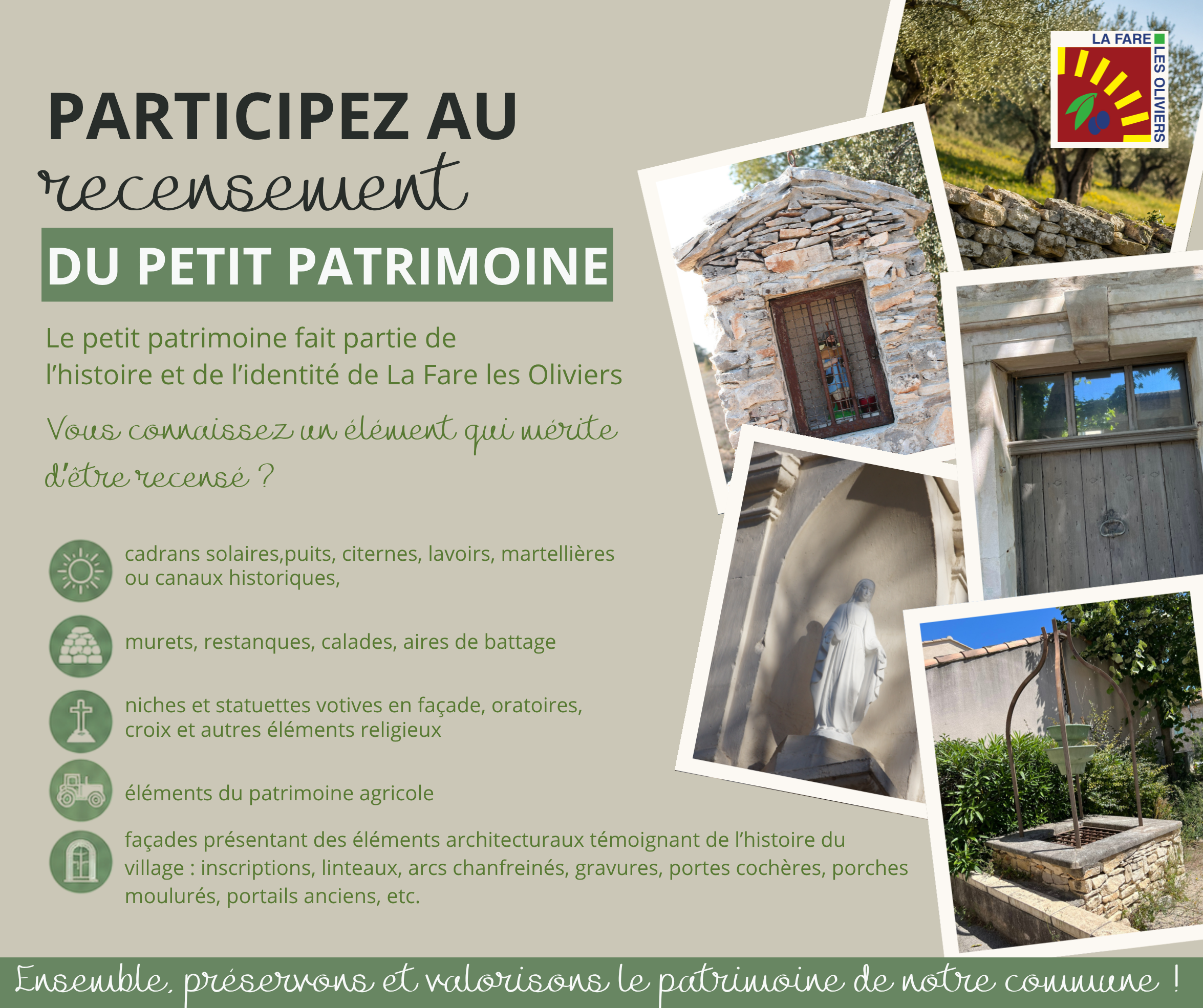 Participez au recensement du «&nbsp;petit patrimoine&nbsp;» du village