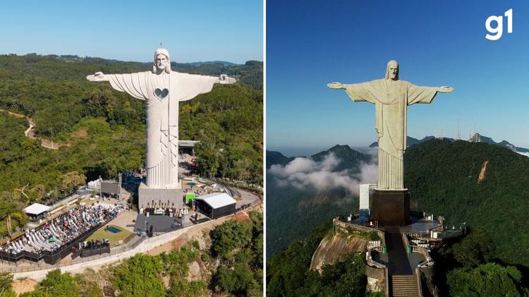 Um ano depois, Cristo mais alto do Brasil leva 300 mil turistas a cidade do RS, equivalente a cerca de 5% da população do RJ