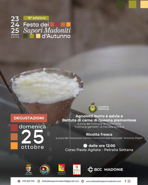 Domenica 25 ottobre, la Festa dei Sapori Madoniti d’Autunno celebra anche il legame tra territori, con una proposta gast...