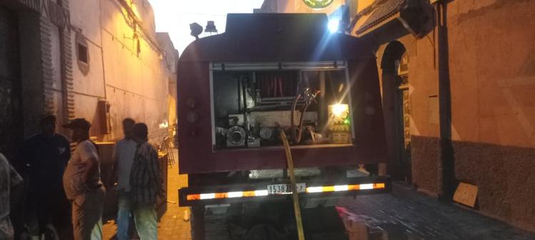 اندلاع حريق مهول بمستودع بالمدبنة العتيقة لمراكش