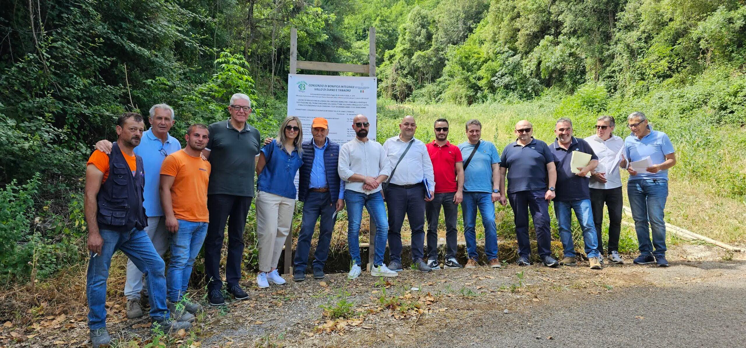 Pertosa, al via i lavori per la nuova rete irrigua: investimento da oltre 5 milioni di euro per l’agricoltura del Basso Tanagro