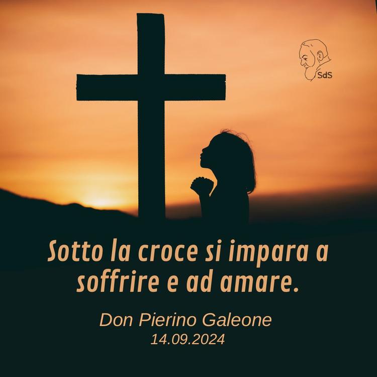 14.09.24
Sotto la croce si impara a soffrire e ad amare.
Don Pierino Galeone