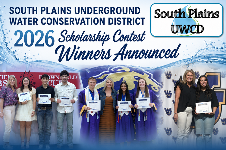 South Plains Underground Water Conservation District 2026 Scholarship Contest Winners Announced