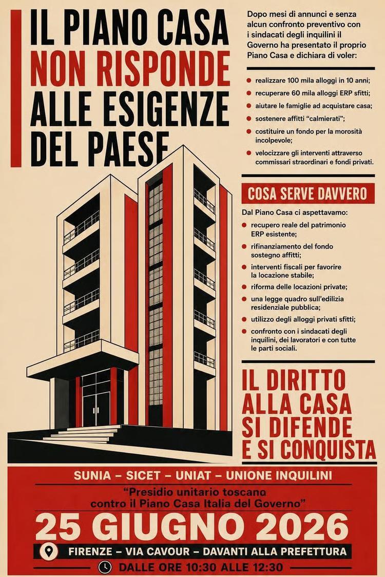 Sindacati: “Il Piano Casa non risponde alle esigenze del Paese”