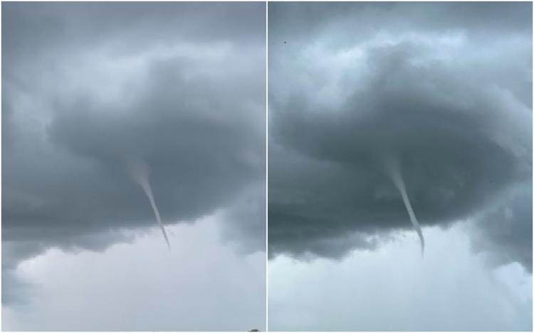 Nuvem funil chama atenção em zona rural de Itaberaí; vídeo