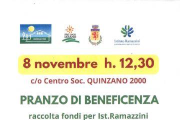 08/11/2026 - pranzo di beneficenza in favore dell'Istituto Ramazzini