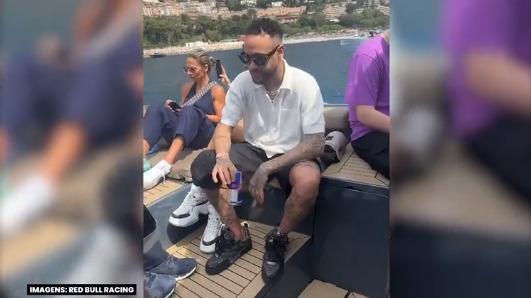 Neymar marca presença em GP de Mônaco na F1 e declara torcida: “Tamo junto família Red Bull”