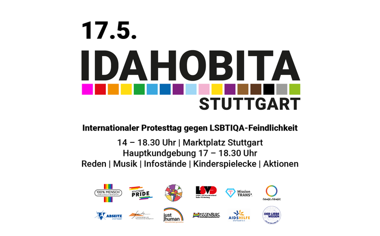Kundgebung zum IDAHOBITA auf dem Stuttgarter Marktplatz