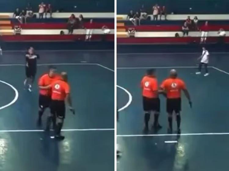 Árbitro saca arma durante confusão em jogo de futsal com crianças em Campo Grande; VÍDEO
