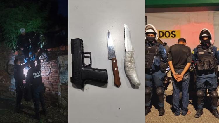 Suspeito de assaltar casa é preso em terreno baldio após perseguição no Centro de Teresina