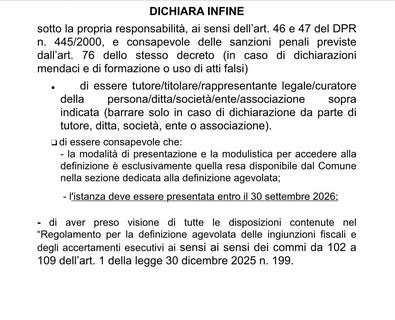 📢 DEFINIZIONE AGEVOLATA: ULTIME ORE PER PRESENTARE L’ISTANZA 🏛️ Si informa la cittadinanza che domani, 30 settembre 20...
