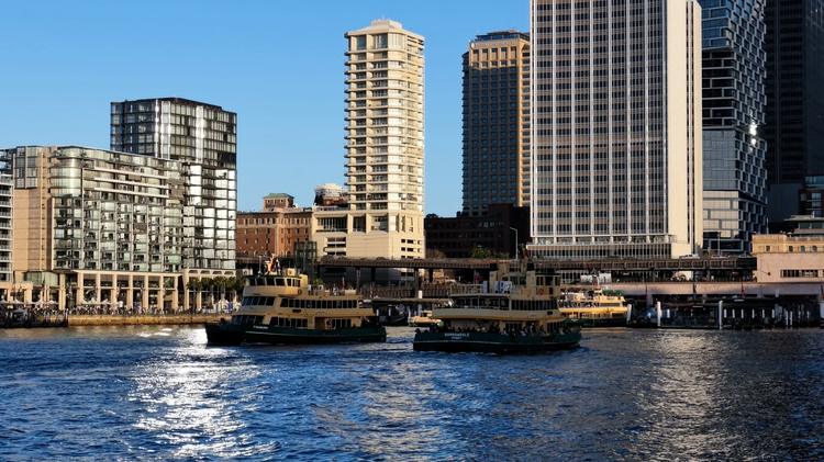 Ferries on Sydney Harbour.
