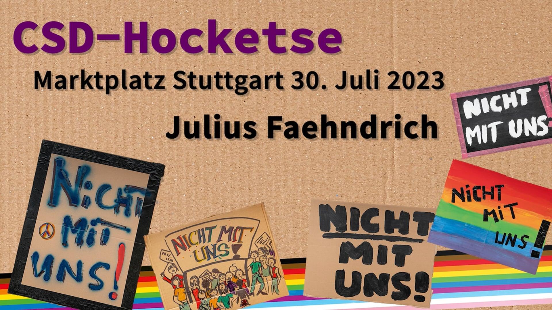 Stuttgart PRIDE 2023 • Hocketse: "Julius Faehndrich"
