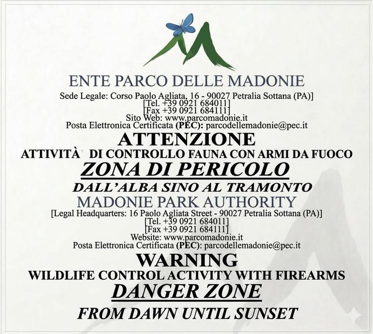 Comune di Petralia Sottana Mercoledì 16 Settembre 2026 ZONA DI PERICOLO: Petralia Sottana C.de Piano Farina, Pomieri e C...