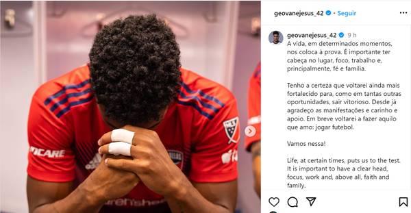 Ex-Cruzeiro, Geovane Jesus tem lesão um dia após chamado da CBF para o Pan
