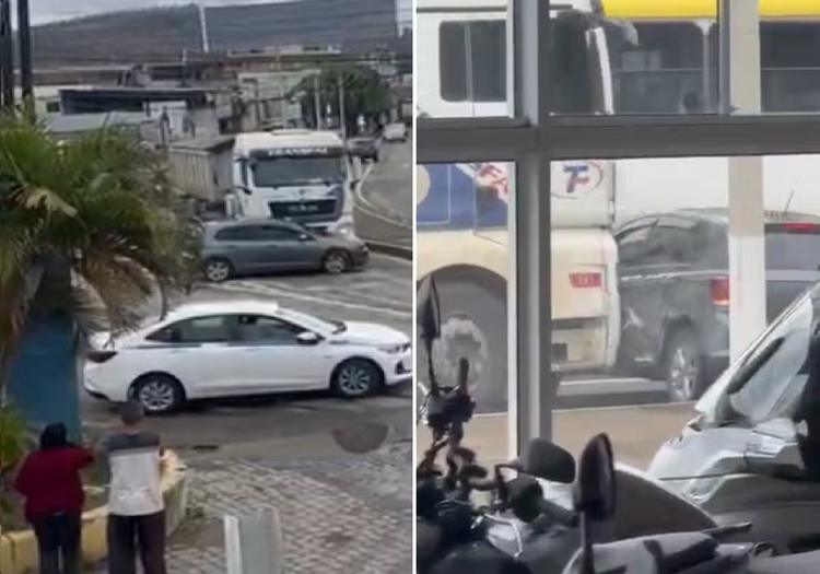 'Quando avisaram ele parou imediatamente', diz testemunha sobre caminhoneiro que arrastou carro por rodovia do RJ sem perceber