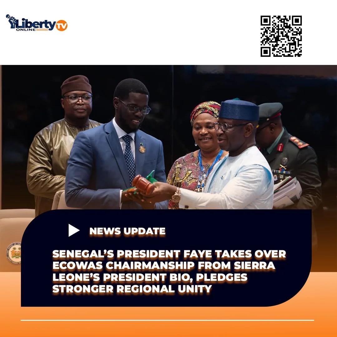 Senegal’s President Faye Takes Over ECOWAS Chairmanship from Sierra Leone’s President Bio, Pledges Stronger Regional Unity
