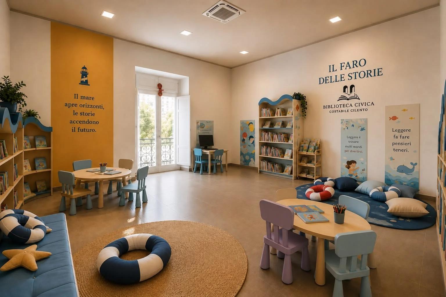 “Il Faro delle Storie”: alla Biblioteca Comunale di Agropoli nasce lo spazio per l’infanzia ispirato al mare