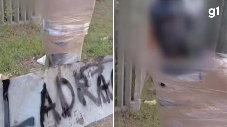 VÍDEO: Homem é amarrado a poste com placa de 'ladrão' no RS e polícia investiga crime de tortura