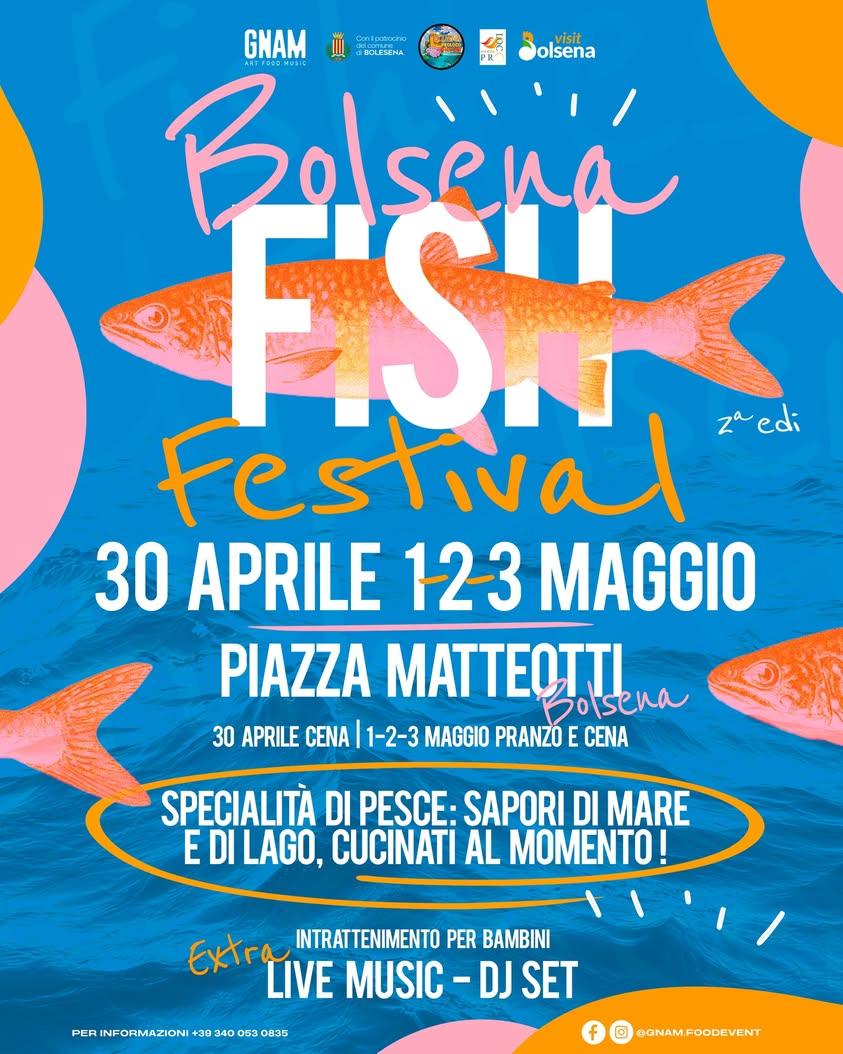 🎣  Arriva la seconda edizione del Bolsena Fish Festival! 📅 Dal 30 aprile al 3 maggio, Bolsena si trasforma in un vero...