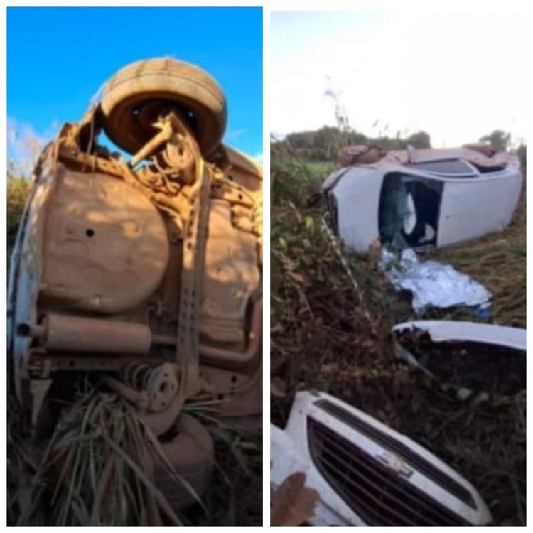 Motorista morre após perder o controle da direção e capotar carro no Noroeste de Minas