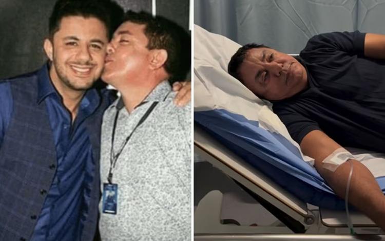 Pai de Cristiano Araújo é internado  com crise de cólica renal: 'Já é a quadragésima pedra'