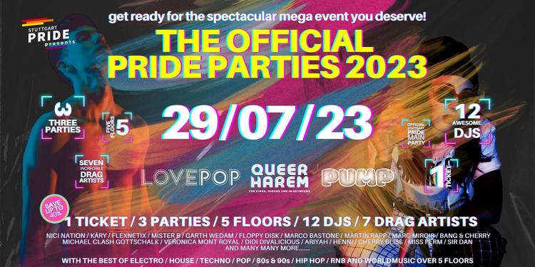 After-PRIDE-Partys 2023: QUEER HAREM, PUMP & LOVEPOP!