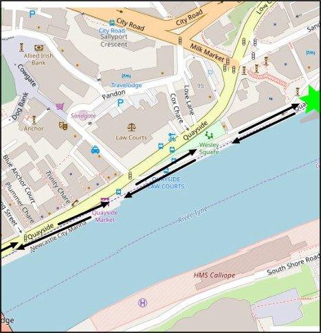 Part 1 of the Newcastle City Centre Run 7km starting at the Gateshead Millennium Bridge 