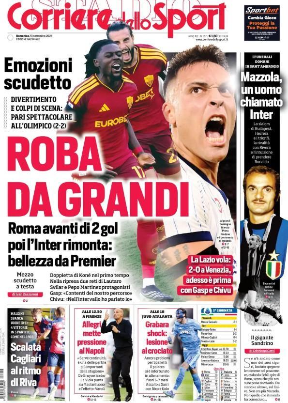 Corriere dello Sport: “Allegri mette pressione al Napoli”