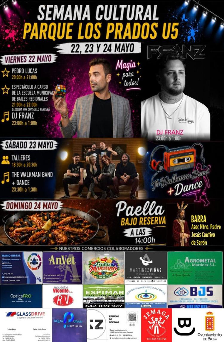 La asociación de vecinos del Parque de Los Prados U5 prepara su semana cultural los días 22, 23 y 24 de mayo