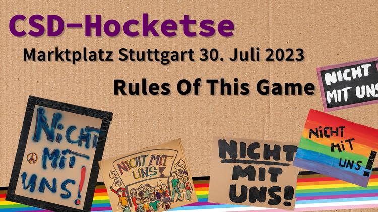 Stuttgart PRIDE 2023 • Hocketse: "Rules Of This Game"