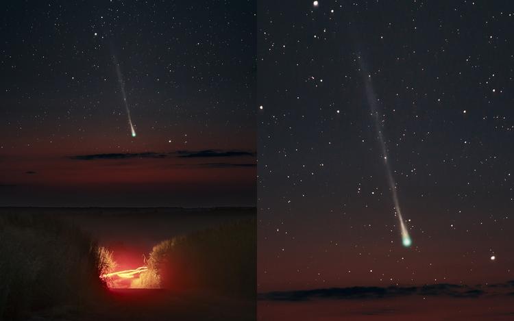 Fotógrafo registra cometa passando pelo céu de Goiás; veja fotos