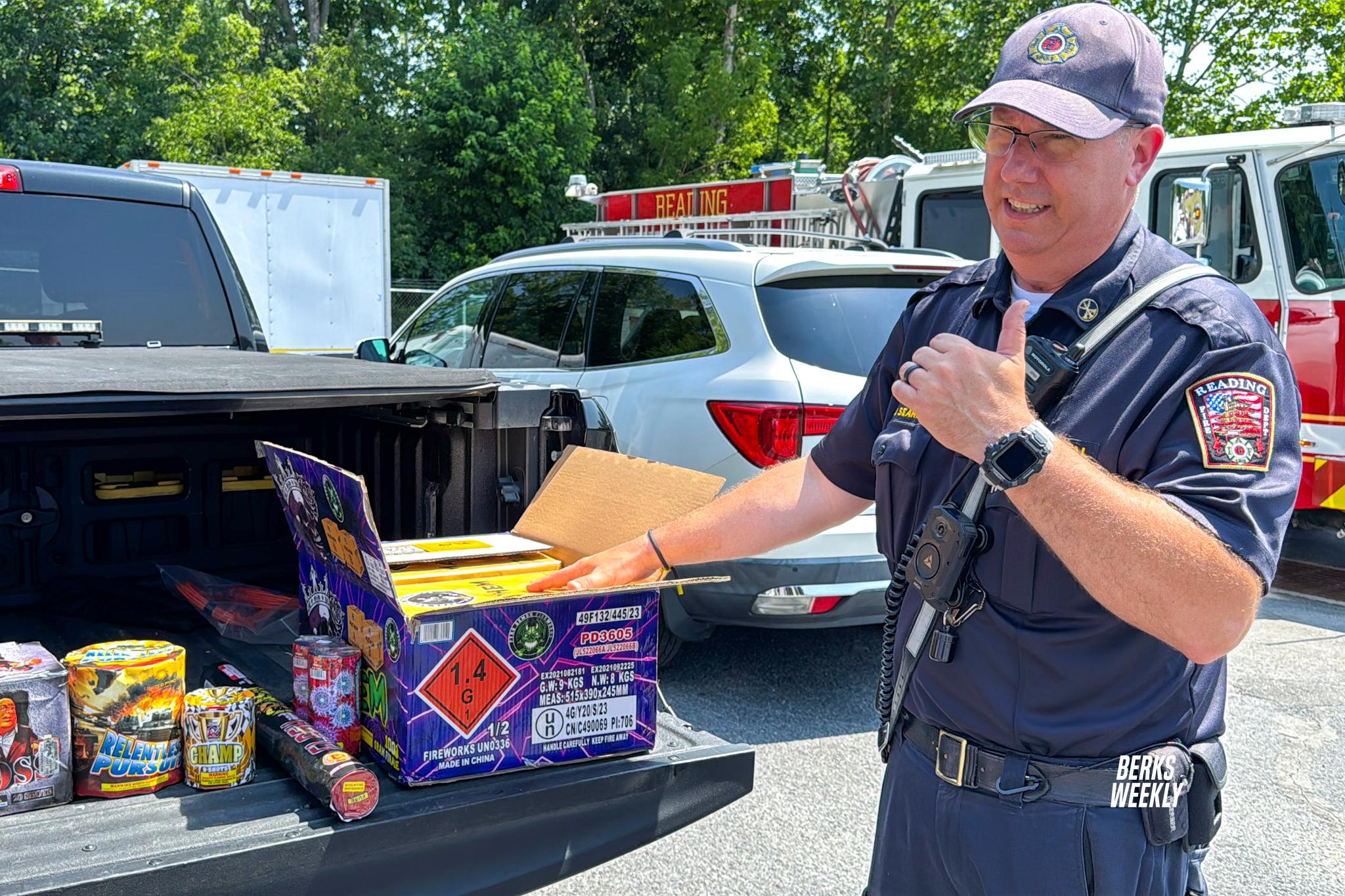 Reading officials demonstrate fireworks dangers ahead of Fourth of July celebrations