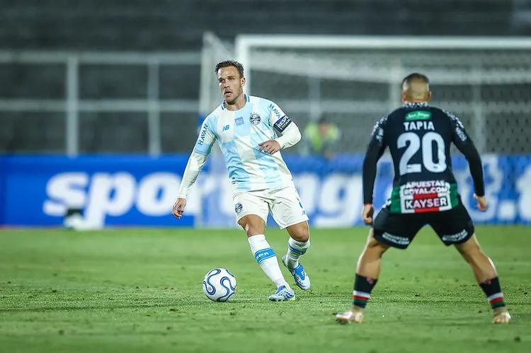 Grêmio ficou no empate sem gols com o Palestino, pela Copa Sul-Americana. Foto: Lucas Uebel/Grêmio FBPA