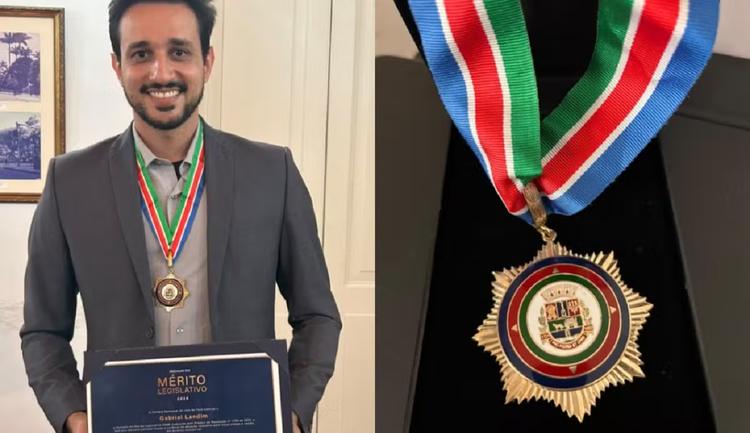 Repórter da TV Integração Gabriel Landim recebe Medalha do Mérito Legislativo em Juiz de Fora