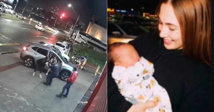 Bebê de três dias é salvo por bombeira de folga em Balneário Camboriú